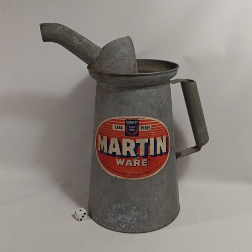 Martin ware gallon oil can - martin,