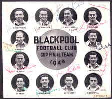 12 AUTOGRAPHS BLACKPOOL FC