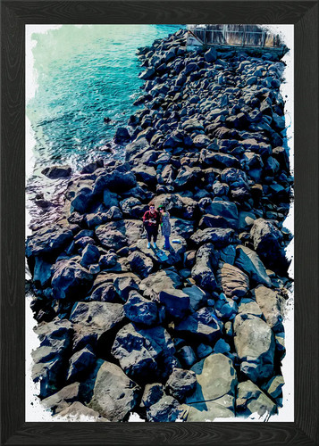 Couple the cliffs framed - on,