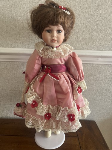 Porcelain doll brown - doll, hair