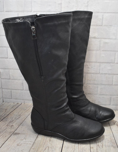 Womens black zip low - zip, heel