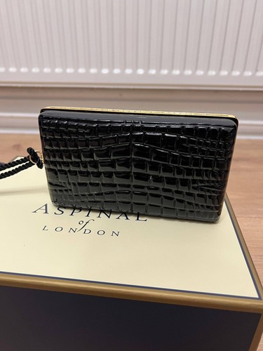 Aspinal london black patent - of,