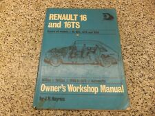 Early Renault 16 Haynes Manual, 1965 - 1972, 16DL, 16GL, 16TS, 16L, 16TL, 16TA