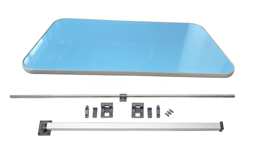 Blue glitter table grey - blue,