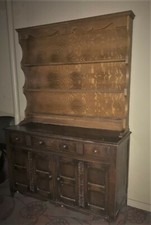 Vintage Welsh Dresser - In Solid Oak - With removable top Section
