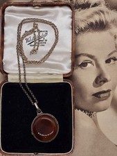 VINTAGE NECKLACE 1970s CARNELIAN AGATE STERLING SILVER 925 JEWELLERY 17.4g