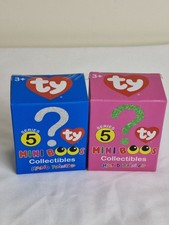 TY Mini Boos X2 Collectables Unopened New Blue And Pink.