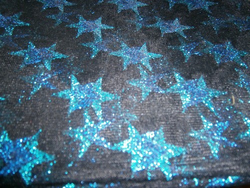 Black turquoise fabric oddment - fabric,