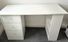 White Home Desk With Three