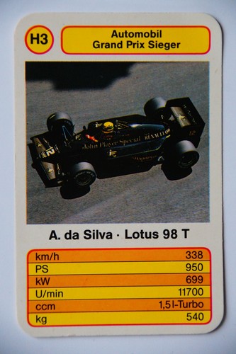 Ayrton senna card 1989 - card,