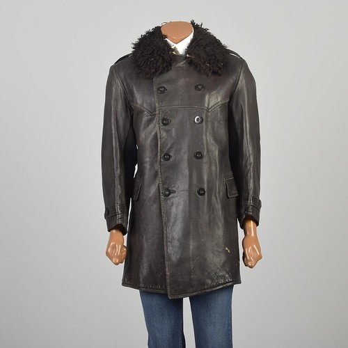 Medium 1940s brown leather - medium,