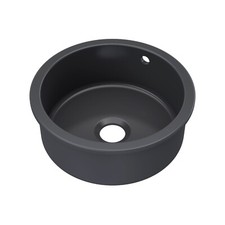 460mm Round Black Fireclay