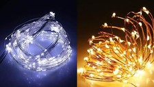 LED Christmas Fairy Lights Battery Operated Micro Rice Indoor Xmas Home Decor