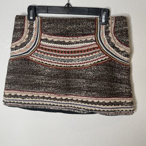 Zara woman embroidered mini - zara,