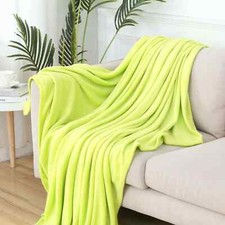 Warm Soft Plain Fleece Throw