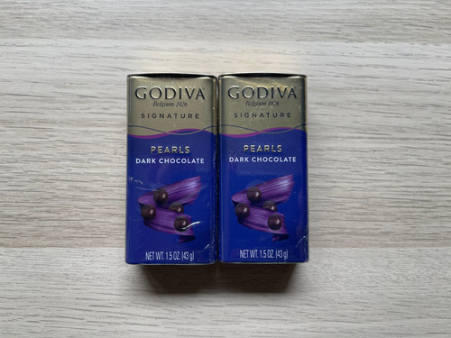 Godiva dark chocolate pearls - godiva,