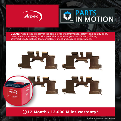 Brake pad fitting kit fits - fitting,