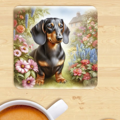 Dachshund coaster dog gift - dachshund, dog,