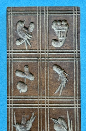 Hand carved wood - cookie, press