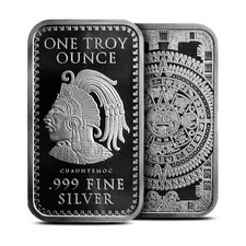 Aztec Calendar Silver Bar - 1