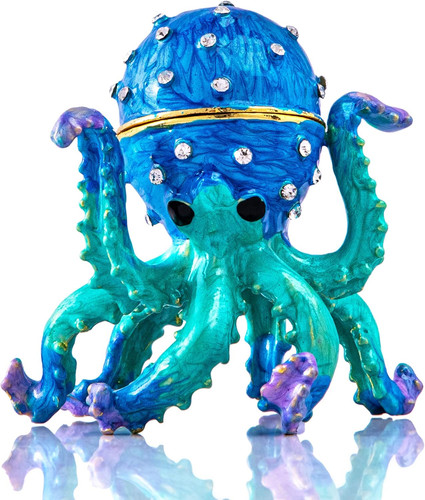 Octopus trinket box - trinket, hinged