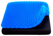 Pressure Relief Gel Honeycomb Wheelchair Seat Pad - comes with a Black Cover
