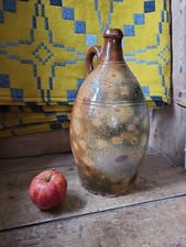Early South Wales Clay Pits Ewenny Or American Pottery Slip Ware Bottle Jug
