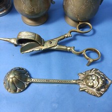 Brass Candle Snuff Scissors & Spoon, Vintage