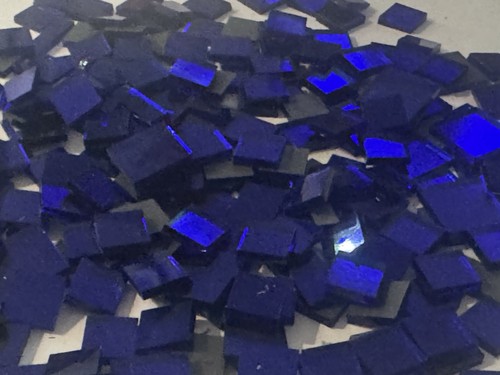 Cobalt blue mirror mosaic - blue,