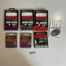 Maver Hook Selection Coarse Fishing Job Lot Hair Rigs & Barbless Eyed Hooks x6