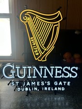 LED GUINNESS beer light up sign