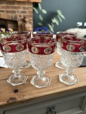 Vintage Cordial Glasses Gold