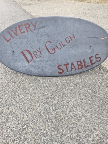 Vintage horse stables - horse, sign