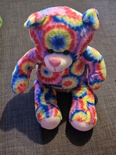 Rainbow teddy bear plush - bear,
