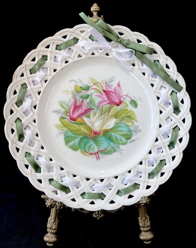Antique hand painted floral - hand,