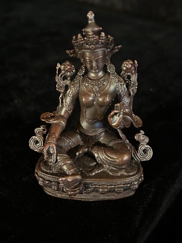 Green tara statue 7cm - green,