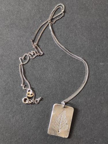 925 sterling leaf imprint - 925,