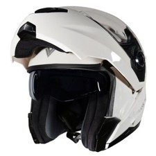 Frank Thomas FT998 Motorcycle Flip Helmet Gloss White