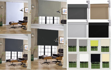 Plain Thermal Blackout Roller Blind Easy Fit 100% UV-Resistance Roller Blinds