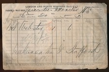 Original Railway Paperwork Item,  London & North Western Railway  20-5-1873