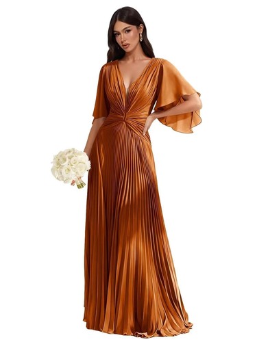 Chiffon long line bridesmaid - a-line,