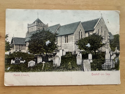 Postcard parish church - postcard,