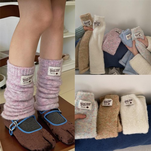 Knitted leg warmers thickened - leg,