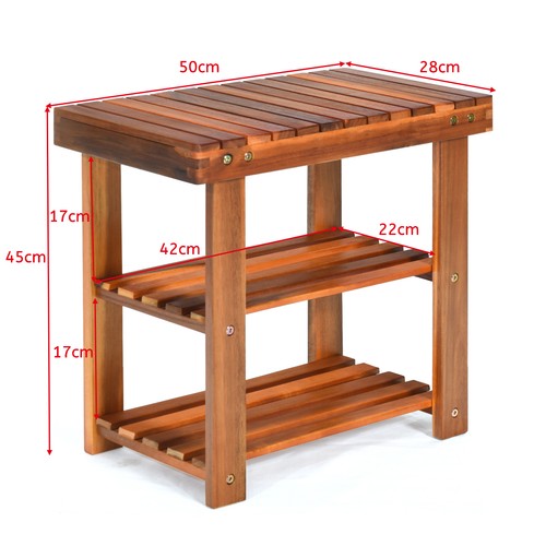 Color acacia wood shoe rack - color,