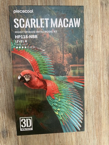 Piececool scarlet macaw - macaw, 3d