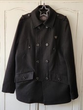 MENS FLY53 SIZE M BLACK MILITARY STYLE  JACKET 'Pentonville' wool blend