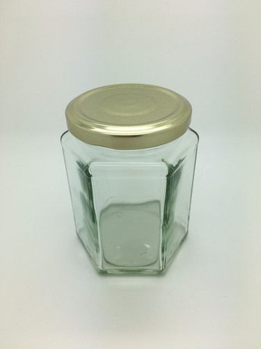12oz hexagonal glass - hexagonal, jar