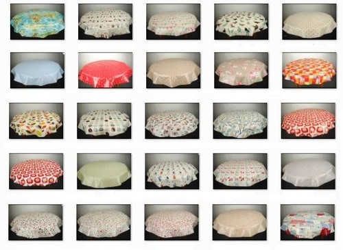 Round wipe clean tablecloth - round,