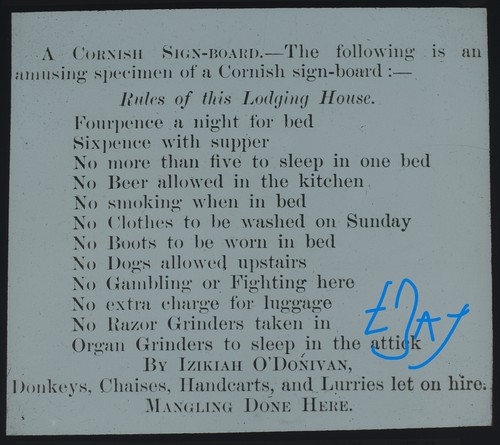 Cornish pub rules c1906 magic - cornish,
