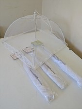 3 x Pop Up Mesh Tent Food Cover Umbrella 12" 30.5cm Square + large 17" 43cm